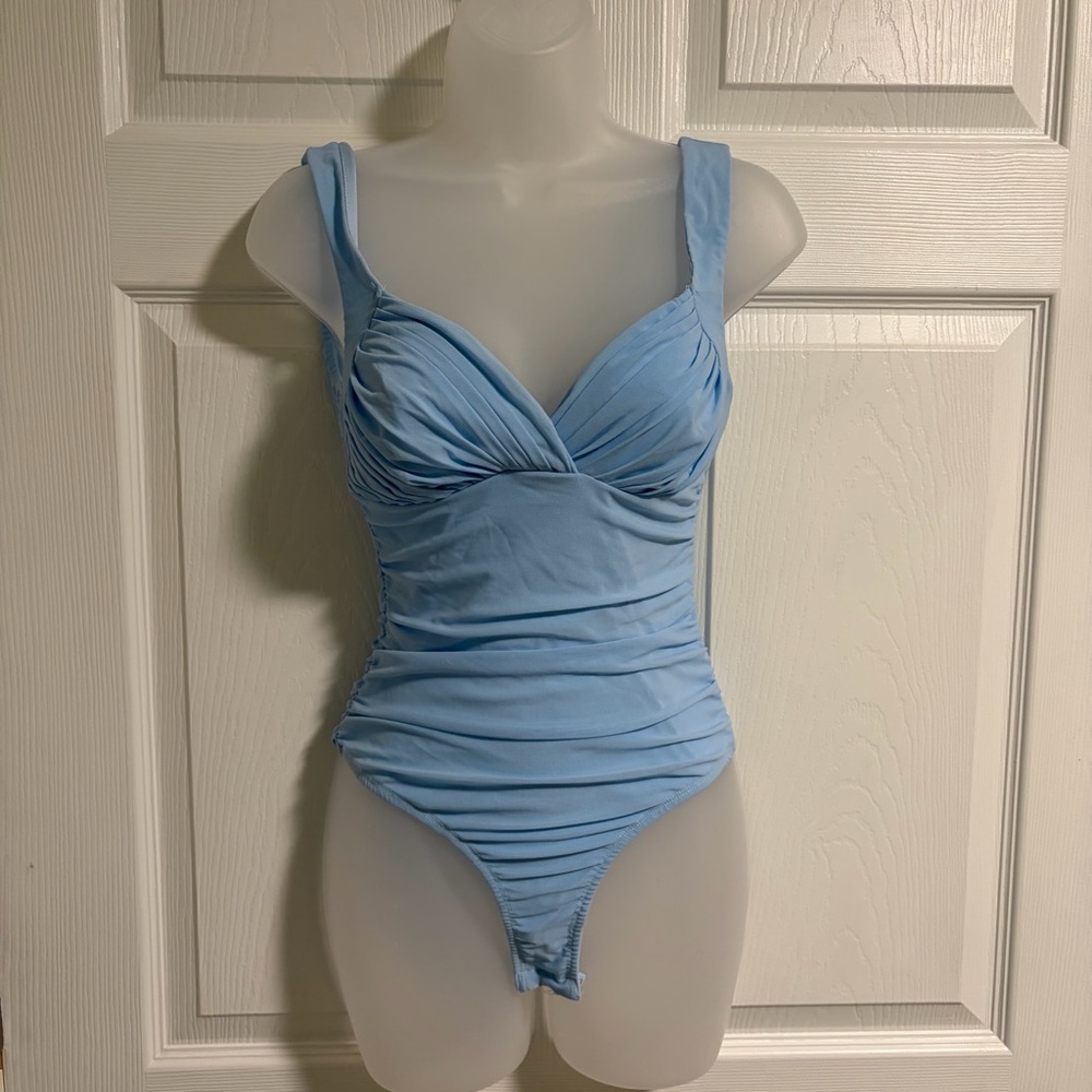 Princess Polly Sky Blue Bodysuit